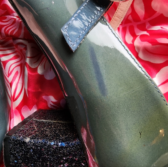 Le Babe Glitter Heel Mary Jane Pumps - Picture 3 of 7